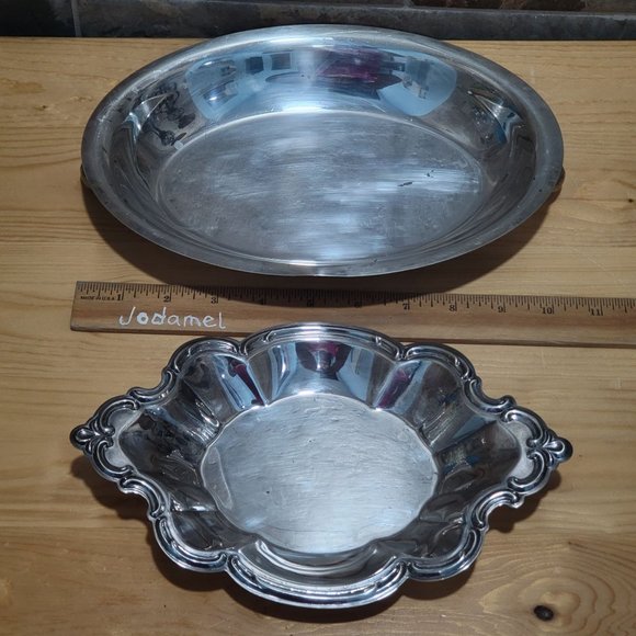 Metal Silver Plate Serving Dish Candy Nut Bowl - Picture 7 of 11